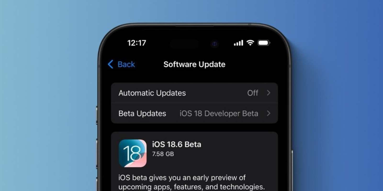 apple phát hành ios 18.6
