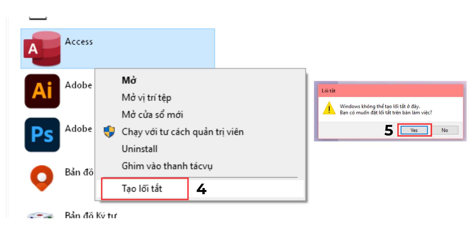 cách đưa ứng dụng ra màn hình máy tính bằng cmd