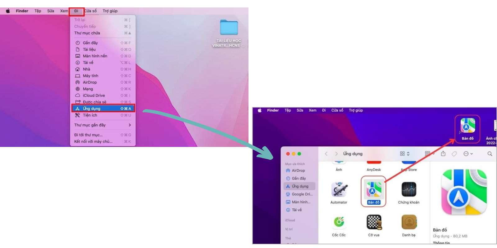 cách kéo ứng dụng ra ngoài màn hình macbook