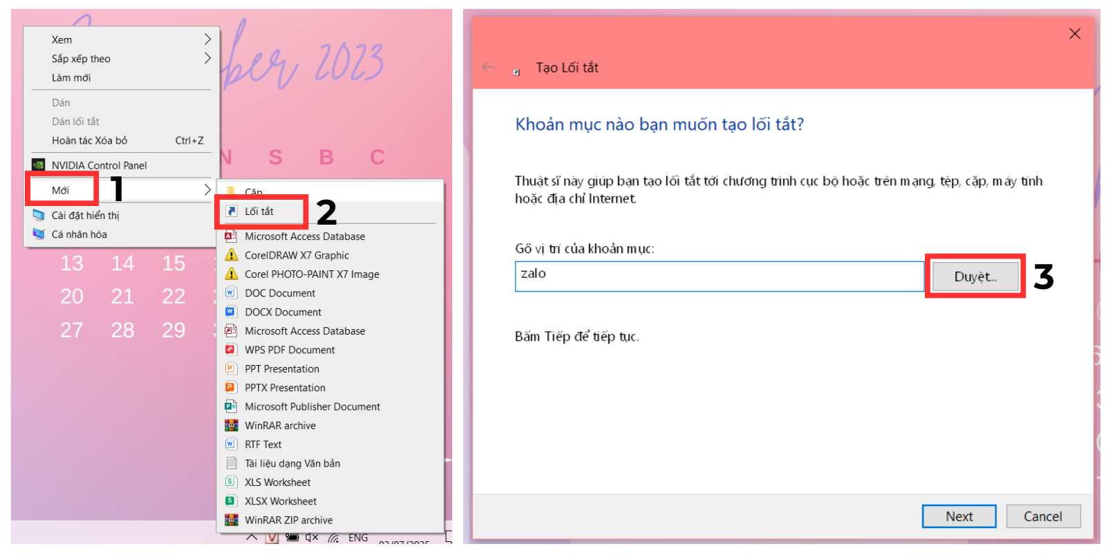 cách kéo ứng dụng ra màn hình bằng shortcut