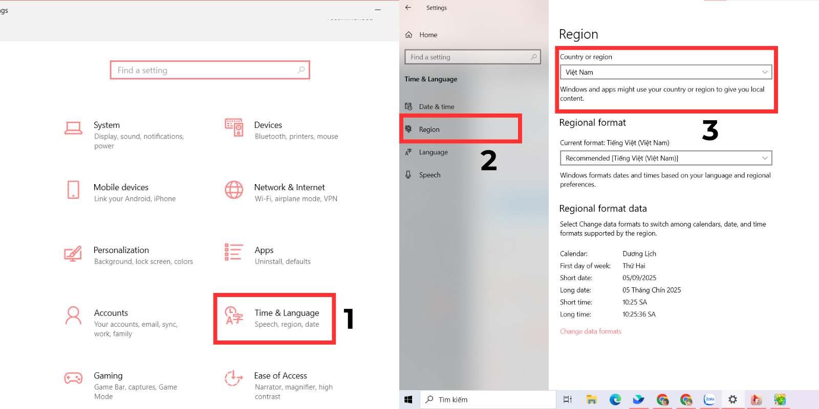 Cách thay đổi region trên Windows 10