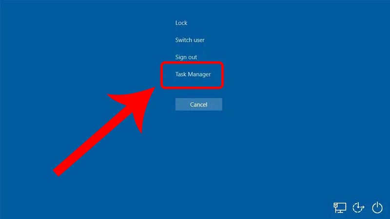 Chọn Task Manager