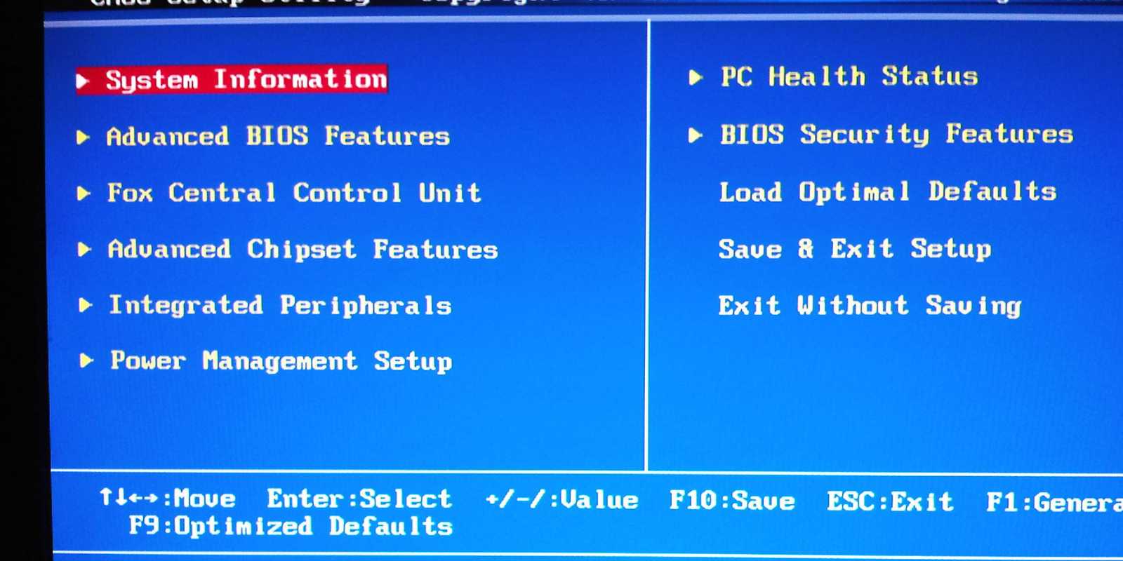 reset bios