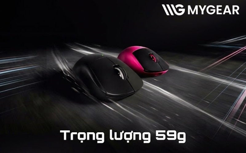 Trọng lượng 59g hỗ trợ thao tác chuột linh hoạt trong game FPS