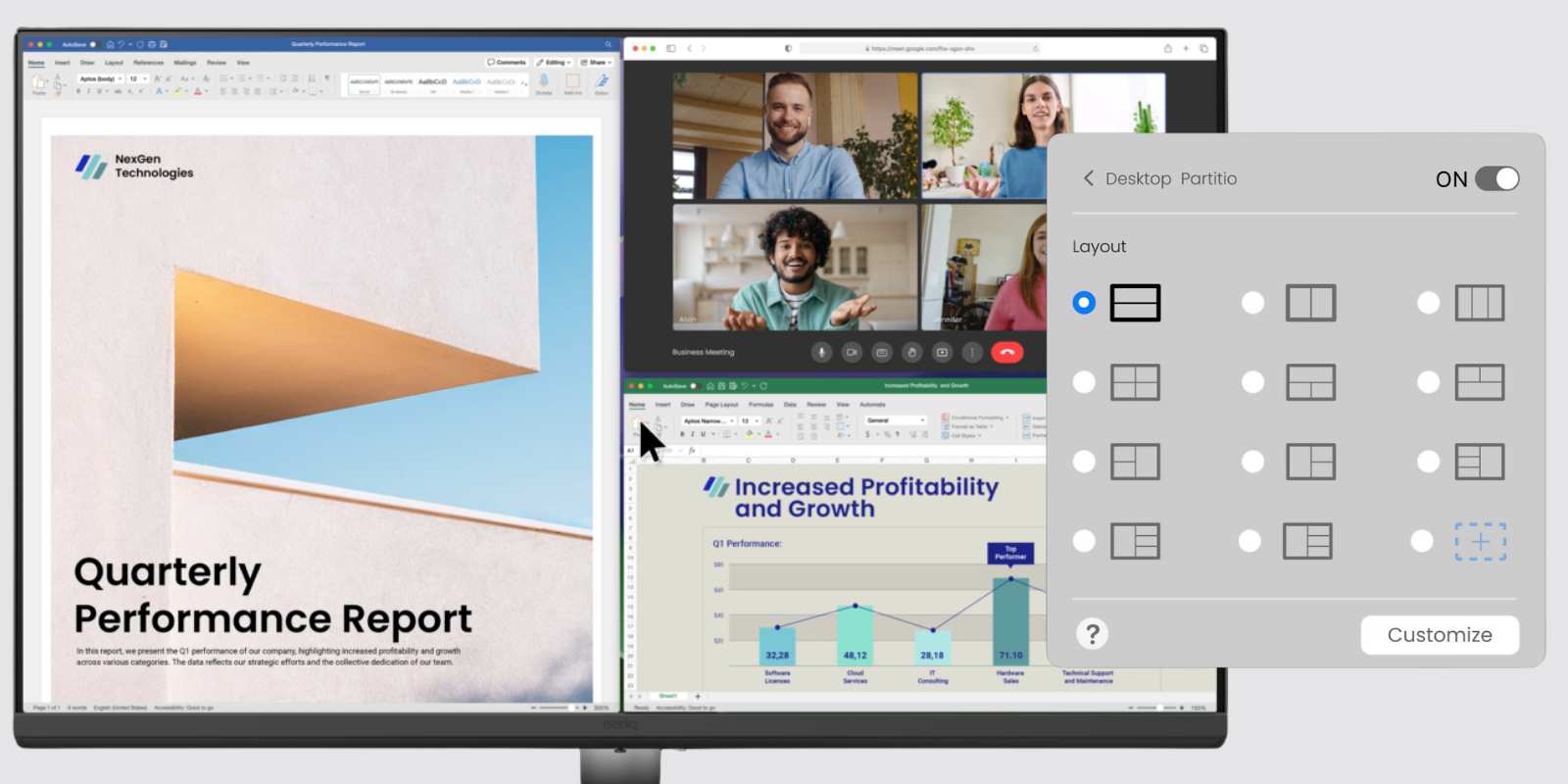 BenQ Display Pilot 2 chia màn hình thông minh