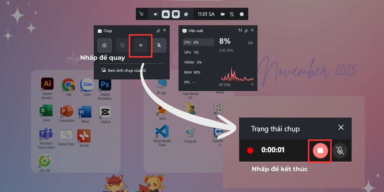 cách record màn hình máy tính windows