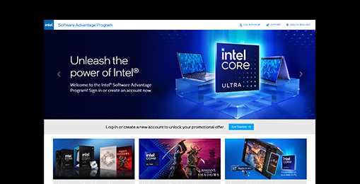 Đăng nhập hoặc tạo tài khoản tại Intel Software Advantage Program