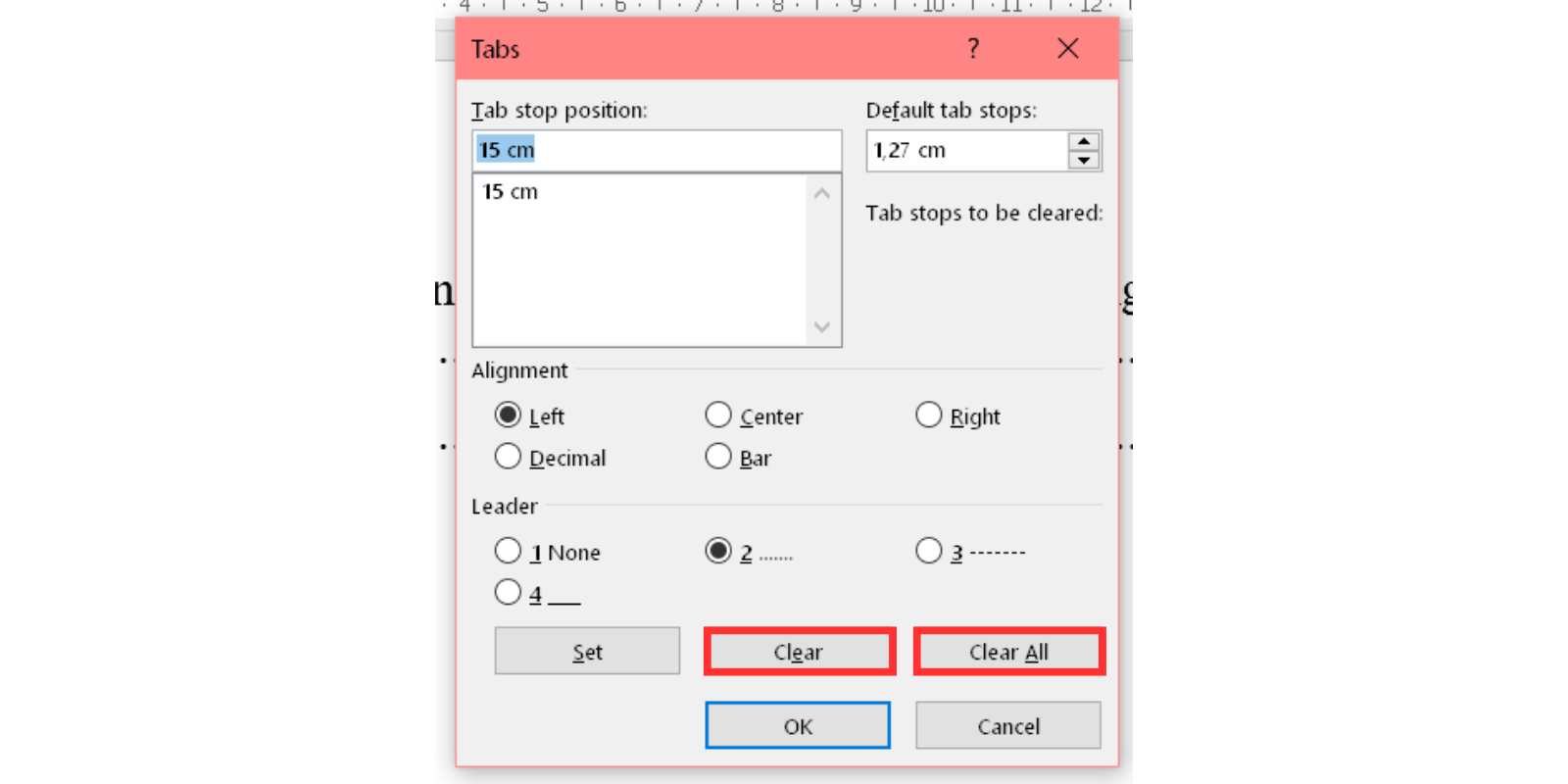 Cách bỏ đánh dấu chấm trong word
