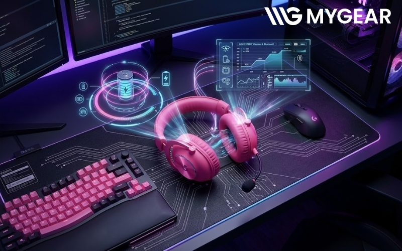 Kết nối tai nghe và mở Logitech G HUB