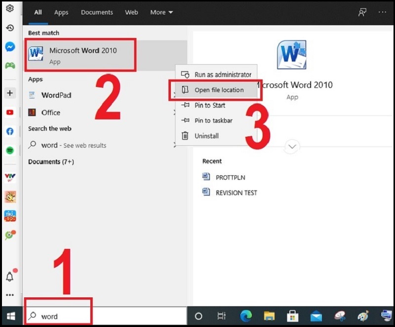Cách đưa biểu tượng Word ra Desktop