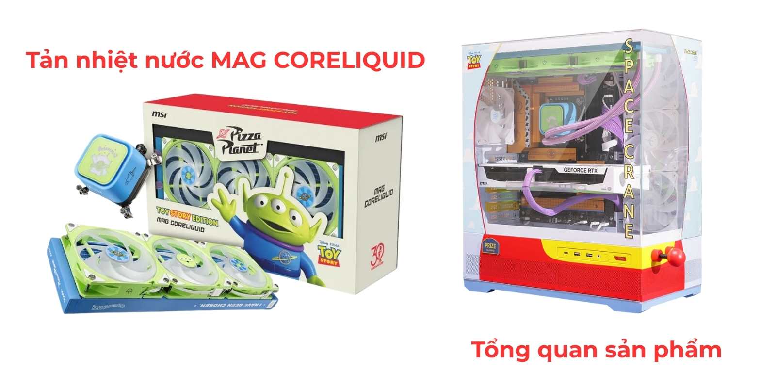 tản nhiệt nước và bộ máy đã lắp ráp