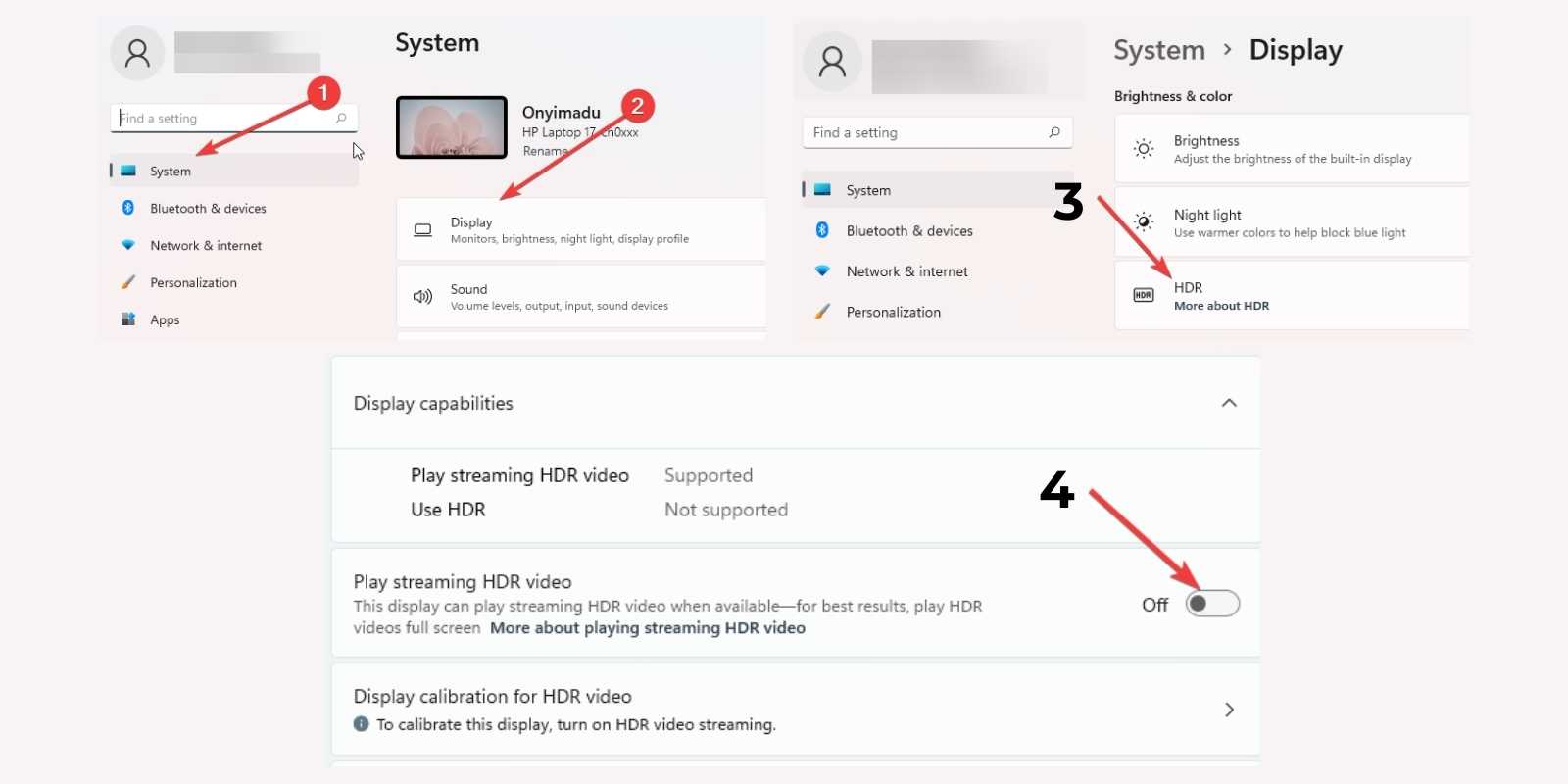 bật HDR windows 11