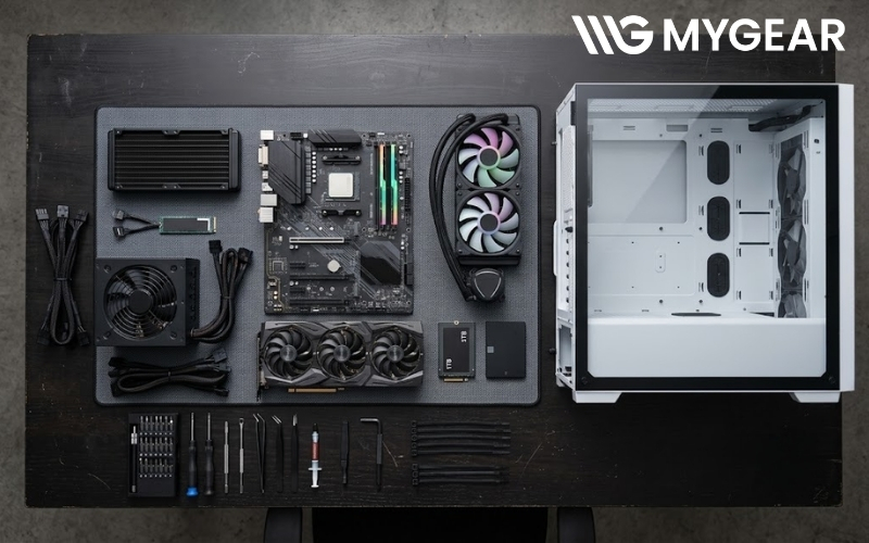 Các linh kiện được chọn để chuẩn bị lắp ráp PC
