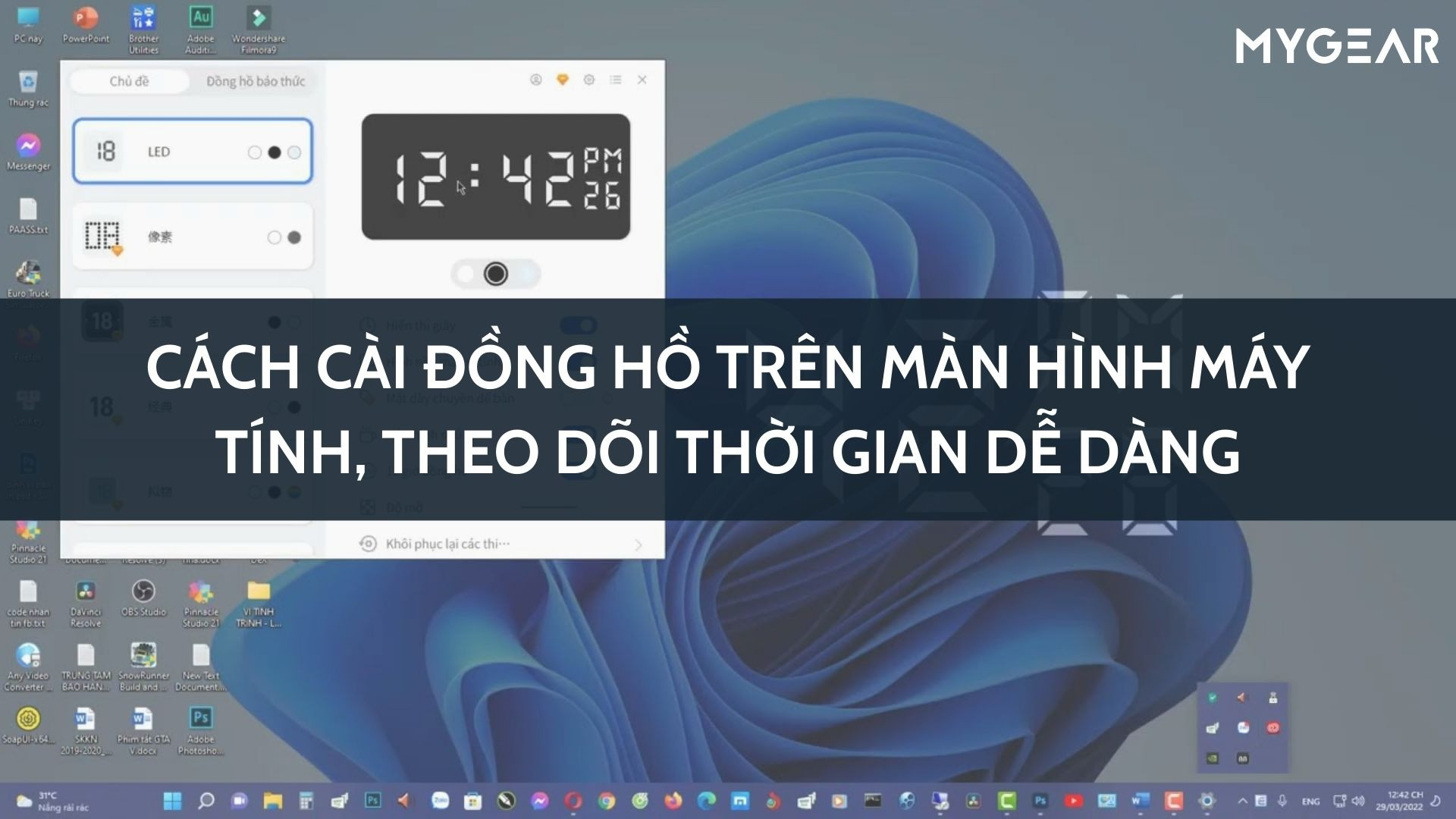 Cách cài đồng hồ trên màn hình máy tính, theo dõi thời gian dễ dàng