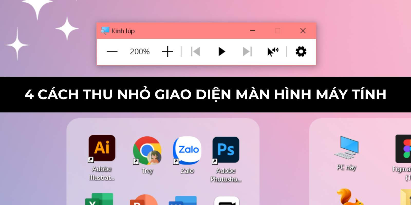4 cách thu nhỏ giao diện màn hình máy tính nhanh chóng