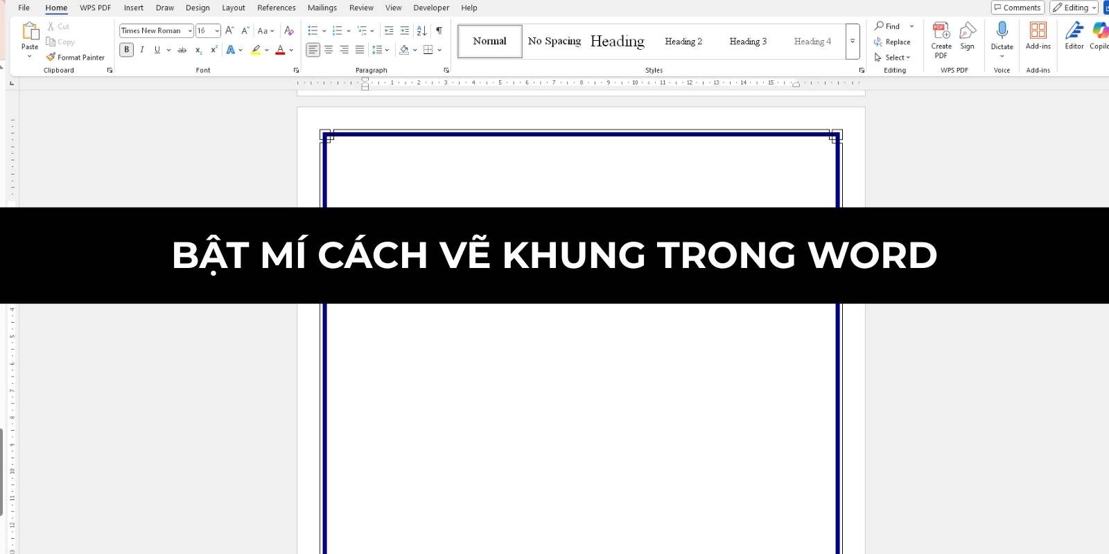 Bật mí cách vẽ khung trong word chỉ với vài thao tác