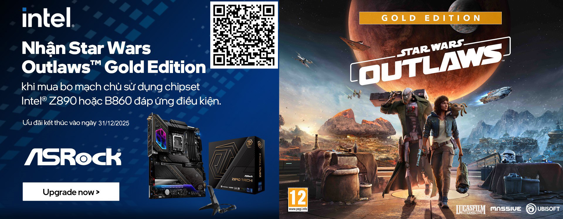 Nhận Star Wars Outlaws™ Gold Edition Khi Mua Bo Mạch Chủ ASRock Z890/B860
