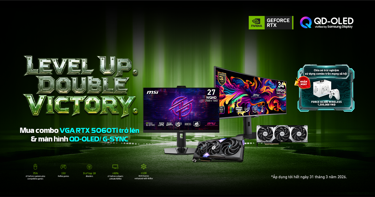 LEVEL UP – DOUBLE VICTORY | NHÂN ĐÔI SỨC MẠNH VỚI RTX + QD-OLED