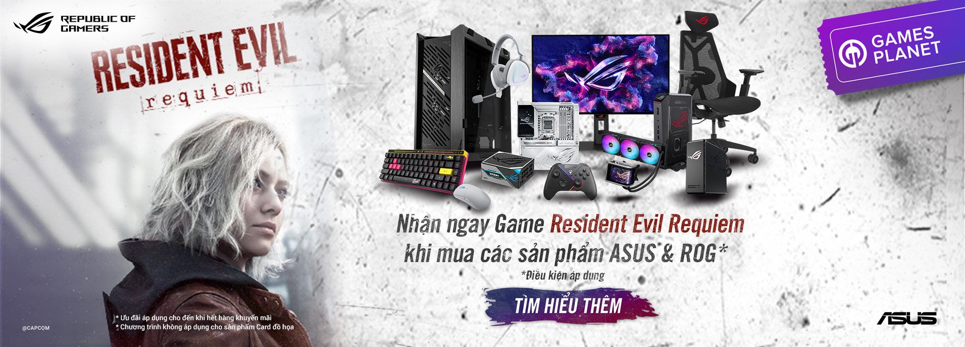 ASUS ROG x Resident Evil: Sắm Gear Chất, Nhận Miễn Phí Siêu Phẩm Game Kinh Dị