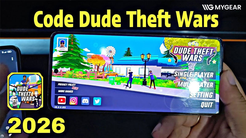 Full code Dude Theft Wars mới và cách chơi miễn phí 2026