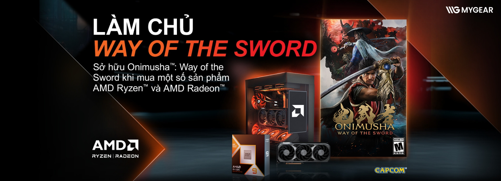 Chọn AMD - Sở hữu code game Onimusha: Way Of The Sword miễn phí