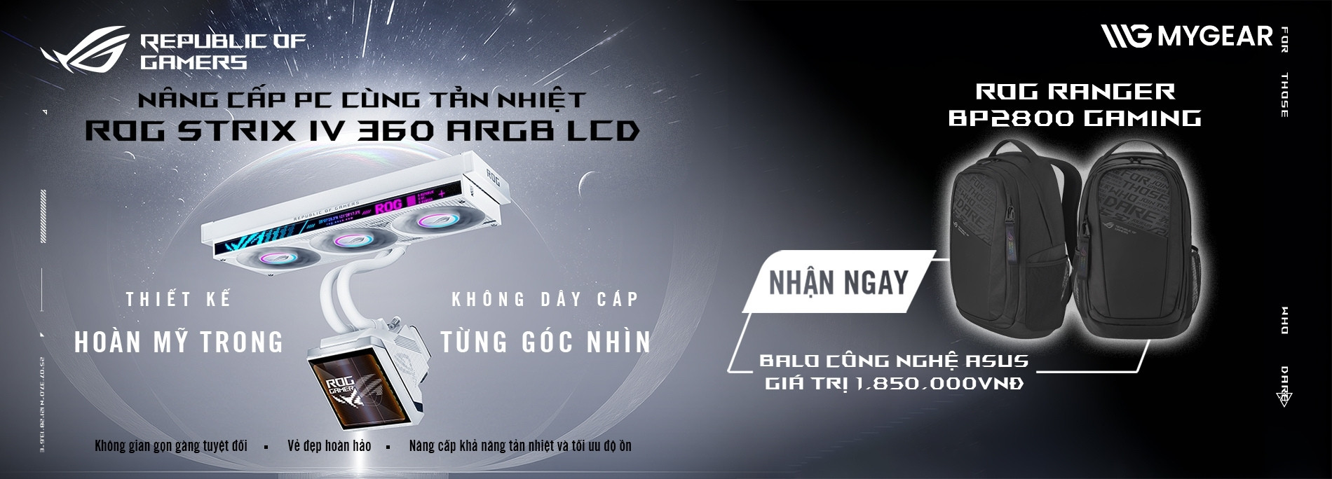 Nâng cấp PC cùng ROG Strix LC/SLC IV 360 ARGB - Nhận ngay balo ROG