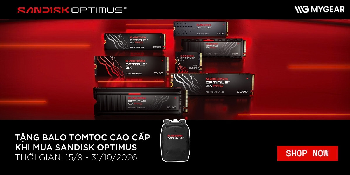 Mua SanDisk Optimus - Nhận balo Tomtoc 1,5 triệu