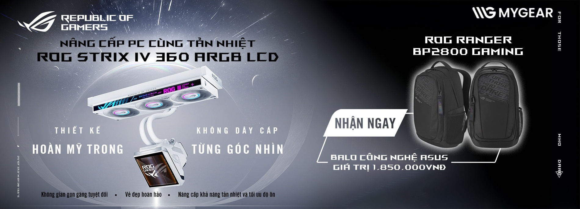 Mua ROG Strix LC/SLC IV 360 ARGB nhận balo ROG