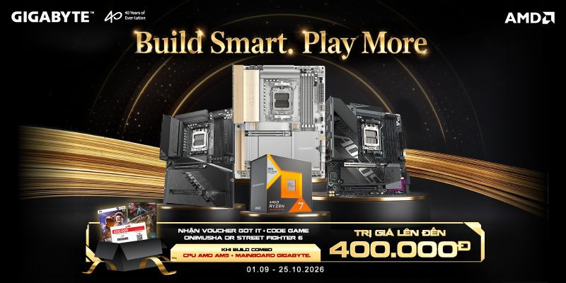 Build PC GIGABYTE x AMD - Nhận game và voucher