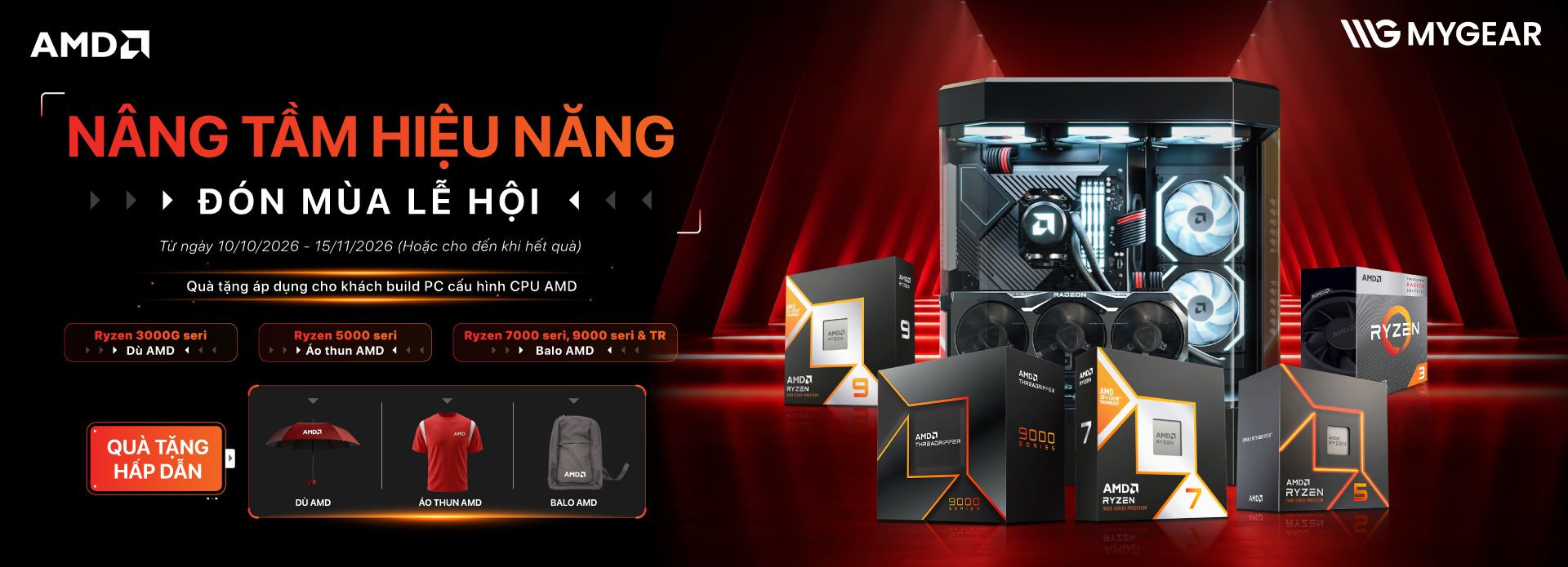 Build PC AMD nhận quà - Nâng Tầm Hiệu Năng 2026