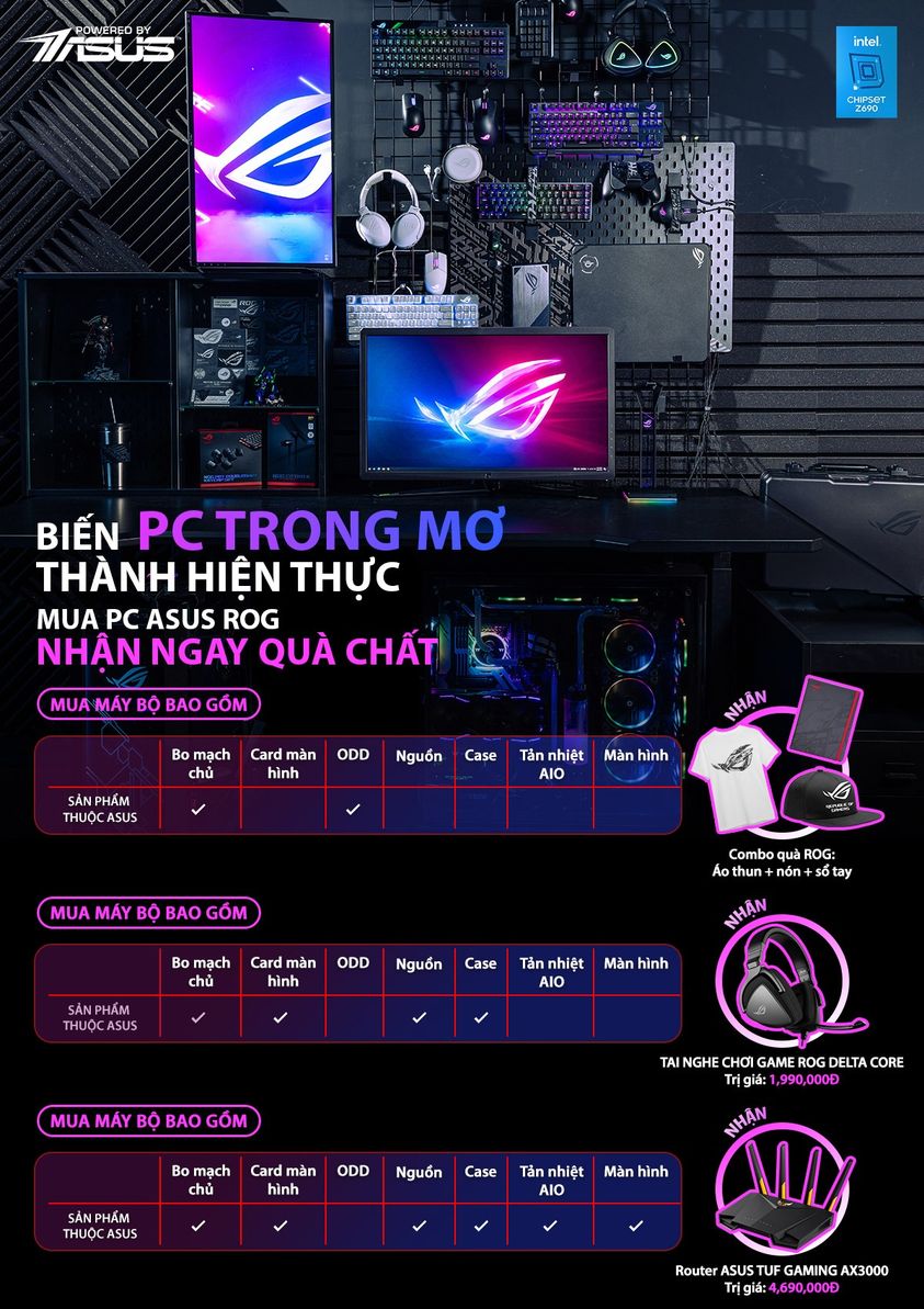 BIẾN PC TRONG MƠ THÀNH HIỆN THỰC - MUA PC ASUS ROG NHẬN NGAY QUÀ CHẤT!!!!!!