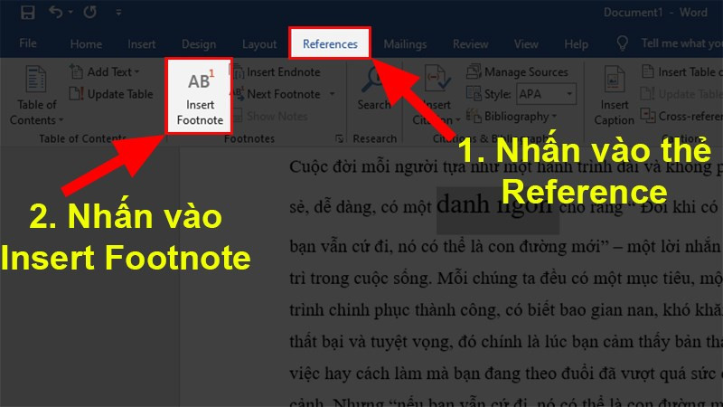 Hướng dẫn cách tạo chú thích cuối trang Word 2010, 2013, 2016, 2007, 2003