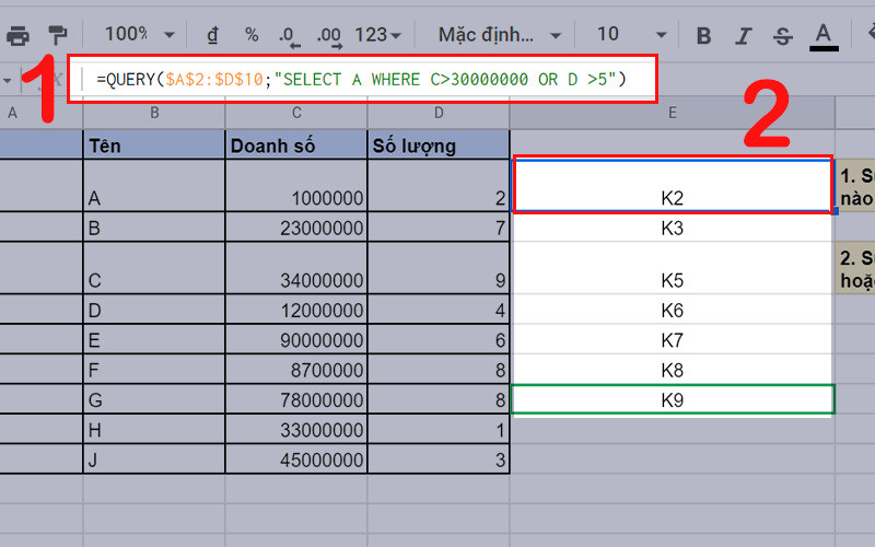 Hướng dẫn cách sử dụng hàm OR trong Google Sheet tính biểu thức logic nhanh chóng