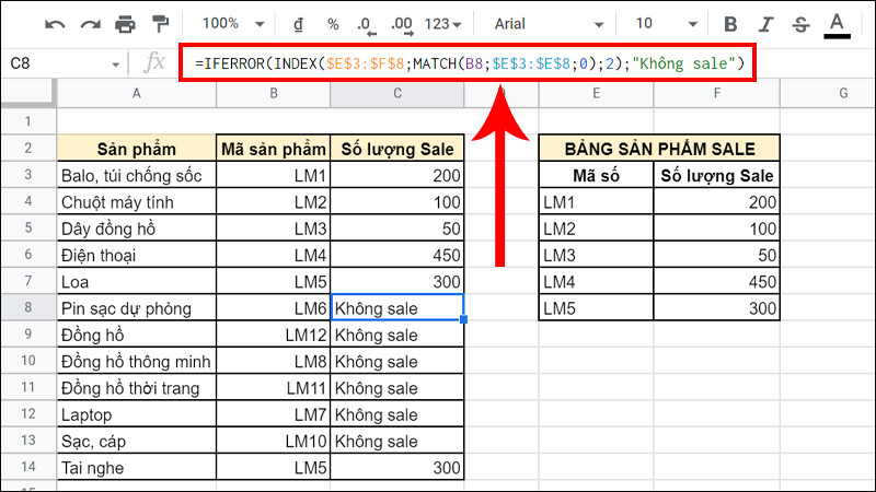 Hướng dẫn cách sử dụng hàm IFERROR trong Google Sheet để xử lý lỗi đơn giản, hiệu quả