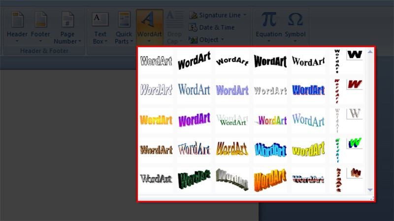 Hướng dẫn tạo chữ nghệ thuật trong Microsoft Word 2010, 2013, 2016, 2019, 2007, 2003