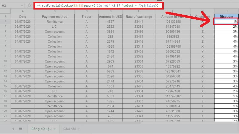 Hướng dẫn cách kết hợp hàm QUERY và VLOOKUP trong Google Sheet đơn giản và dễ thực hiện nhất