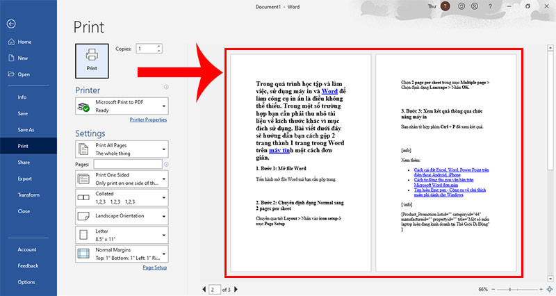 Hướng dẫn gộp 2 trang thành 1 trang trong Microsoft Word đơn giản, chi tiết