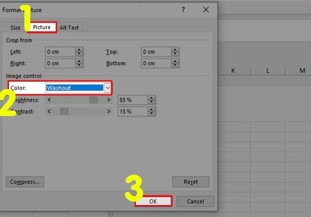 Hướng dẫn chèn watermark, logo chìm, ảnh mờ vào trang tính Microsoft Excel đơn giản