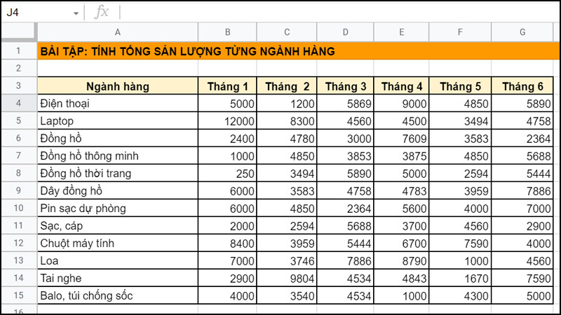 Hướng dẫn cách kết hợp hàm SUM và hàm VLOOKUP trong Google Sheet dễ dàng, hiệu quả