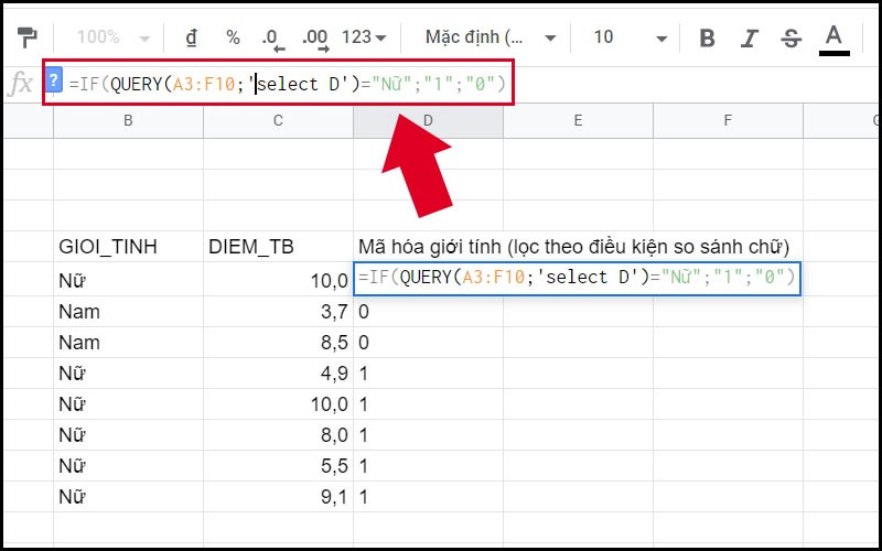 Hướng dẫn cách kết hợp hàm QUERY và hàm IF trong Google Sheet chi tiết nhanh chóng