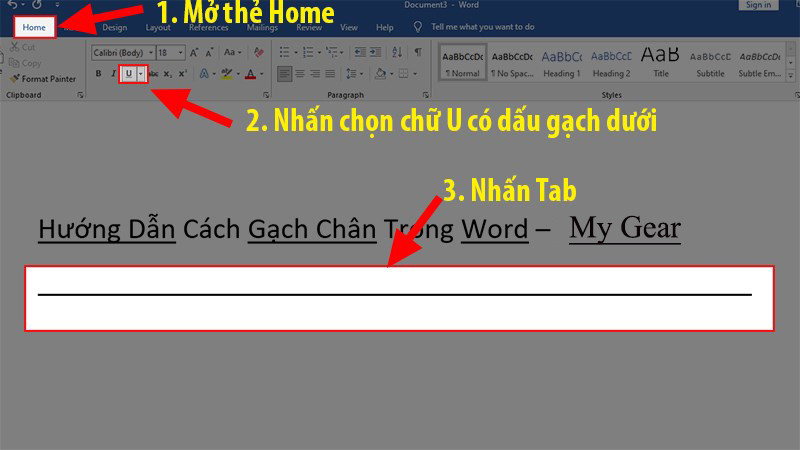 Hướng dẫn gạch chân trong Microsoft Word cực đơn giản cho mọi phiên bản