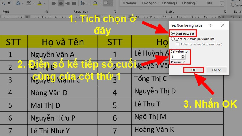 Hướng dẫn đánh số thứ tự trong Microsoft Word cực đơn giản cho mọi phiên bản