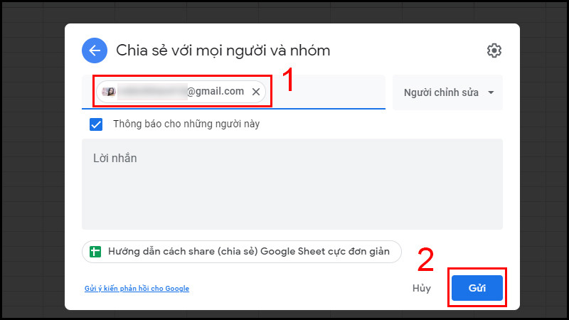 Mẹo chia sẻ Google Sheet cực dễ