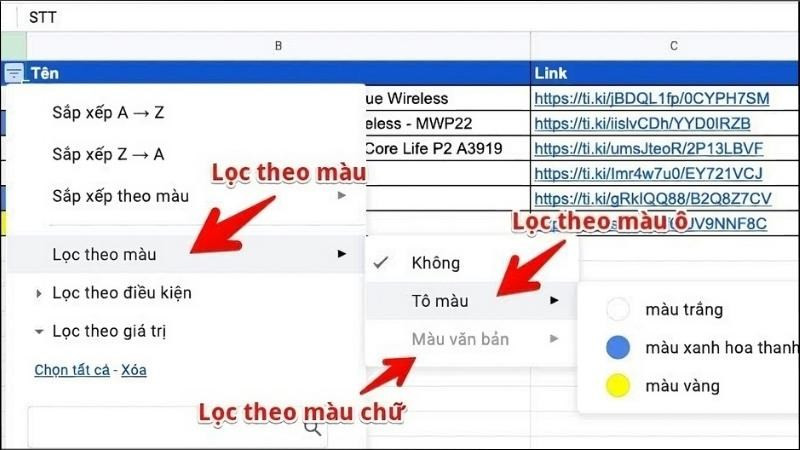 Mách bạn cách tạo bộ lọc trong Google Sheets cực nhanh