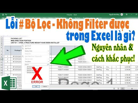 Hướng dẫn sửa lỗi bộ lọc trong Excel