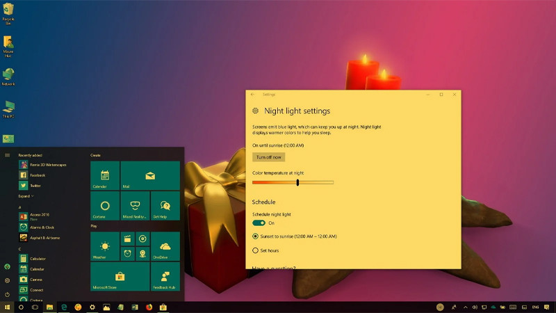 Tìm hiểu chế độ Night Light, cách bật tắt bảo vệ mắt trên Windows 10