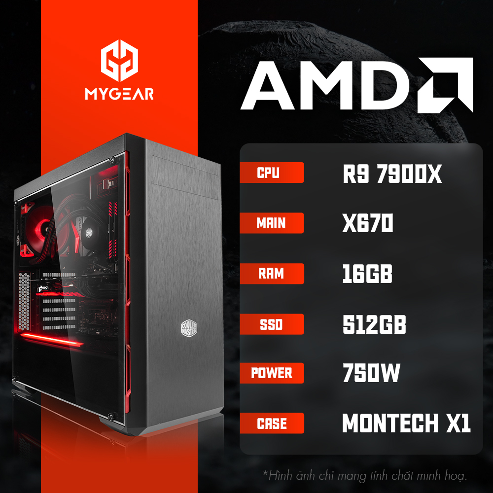 Phantom R9 7900X (Ryzen 9 7900x/ Main x670/ 16GB/ 512GB/ 750W)