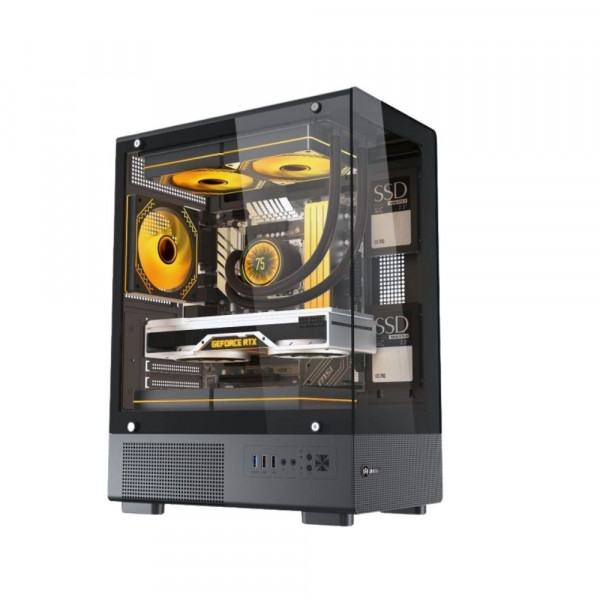 Vỏ Case MIK H3 M-ATX Black