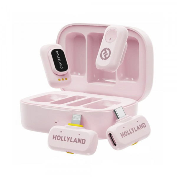 Micro không dây Hollyland Lark A1 Combo (Cloud Pink)