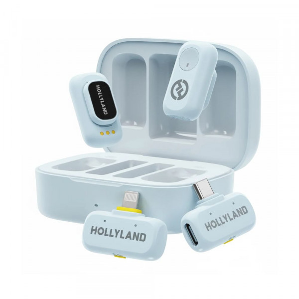 Micro không dây Hollyland Lark A1 Combo (Sky Blue)